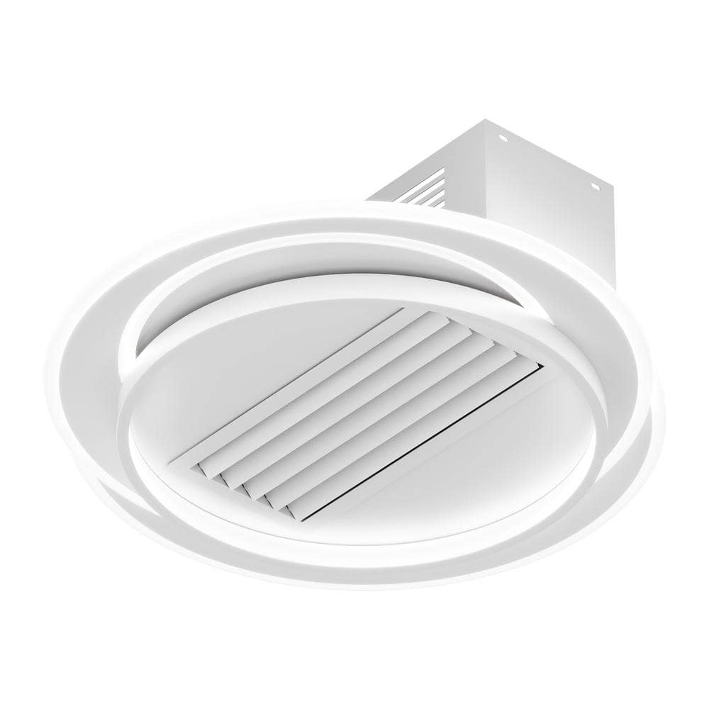 1.7 ft. LED Indoor White Bladeless Ceiling Fan with Lights Remote Control D