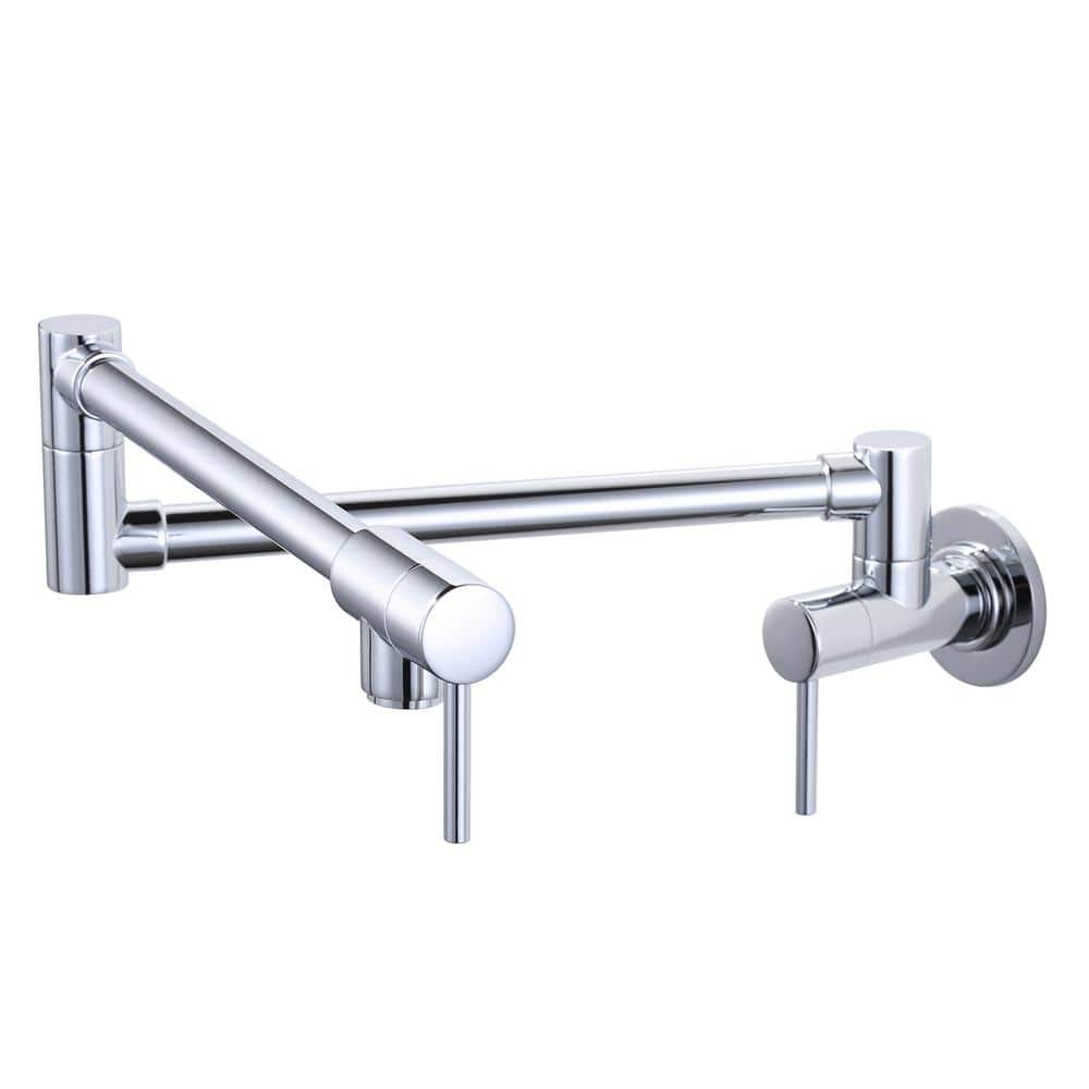 ARCORA Double Handle Wall Mounted Pot Filler Kitchen Faucet Included