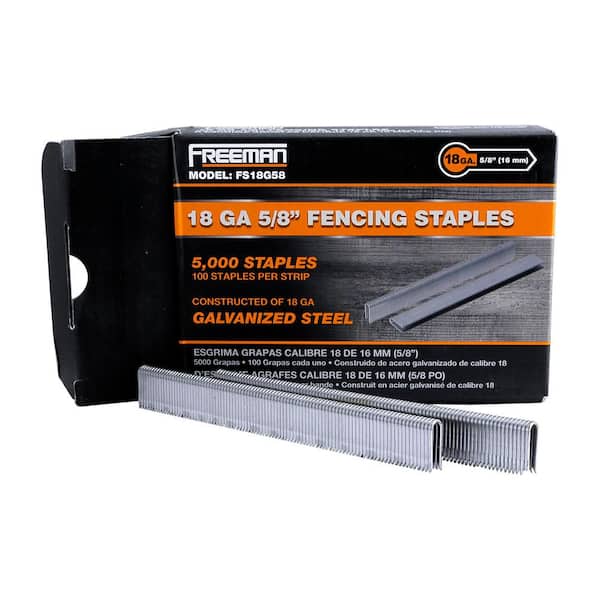 20-Gauge 1/2″ Glue Collated Fine Wire Staples (5000 Count) – Freeman Tools