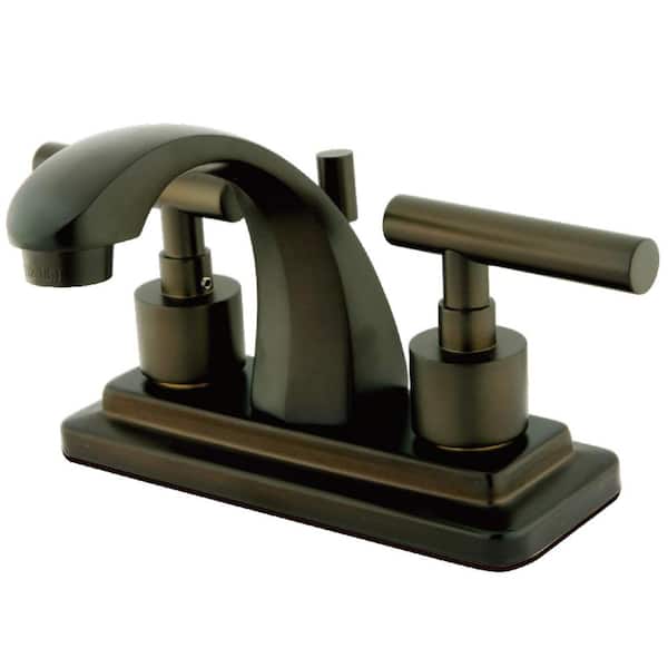 Kingston Brass Manhattan 4 in. Centerset 2-Handle Bathroom Faucet in Oil Rubbed Bronze