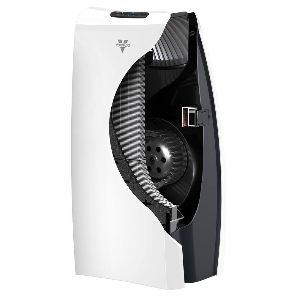 White HEPA and Carbon Filter Floor-Standing Air Purifier