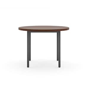 Merge 42 in. Brown Wood Walnut Round Dining Table