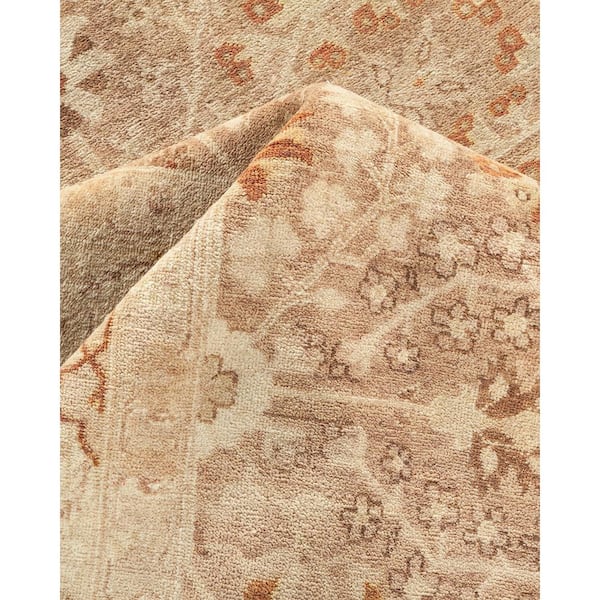 Mogul Beige 8 ft. x 10 ft. Oriental Wool Indoor Area Rug