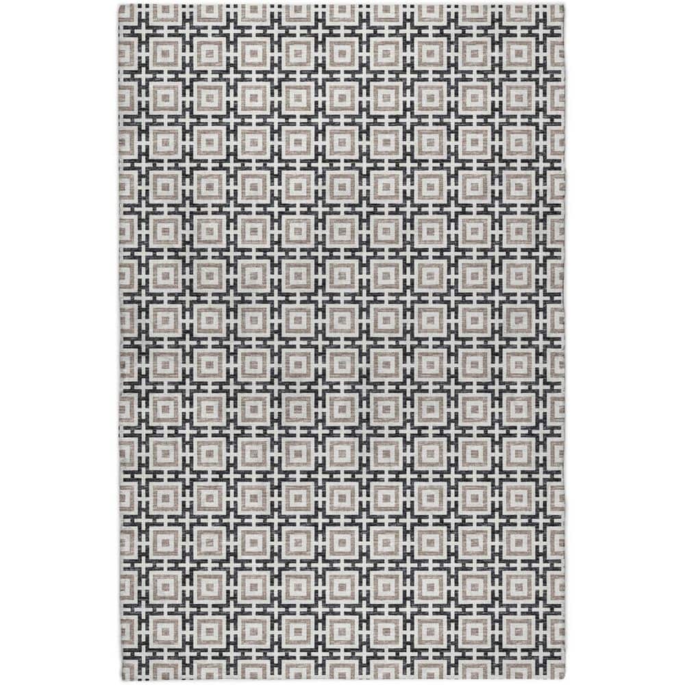 Dream Shag Premium Machine Washable Abstract ADS139 Black 5 ft. x 7 ft. 6 in. Area Rug price history on PriceWatchPro
