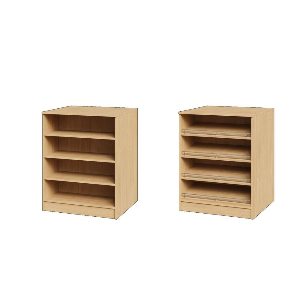 Vista 31.5 in. W Oak Closet Island Freestanding with Adjustable Shelves and Shoe-Shelves 8-Shelf Wood Closet System