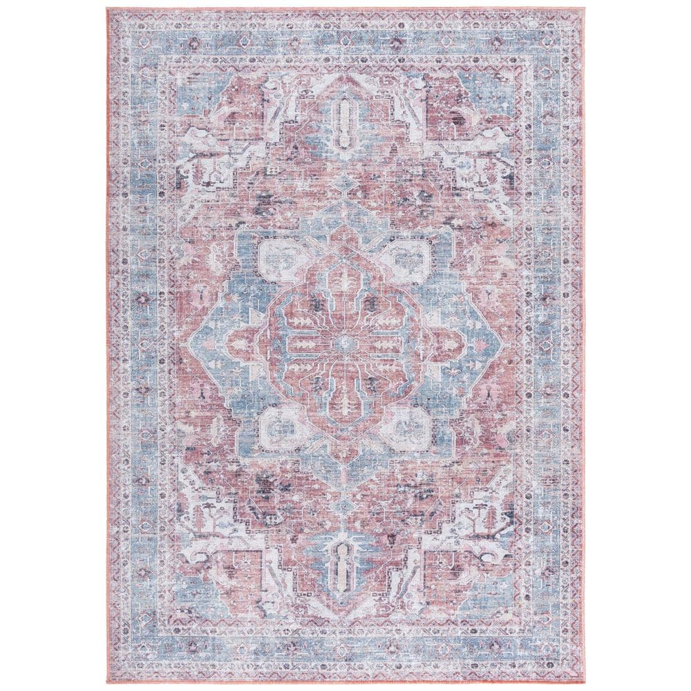 SAFAVIEH Vintage Heriz Blue/Red 9 ft. x 12 ft. Machine