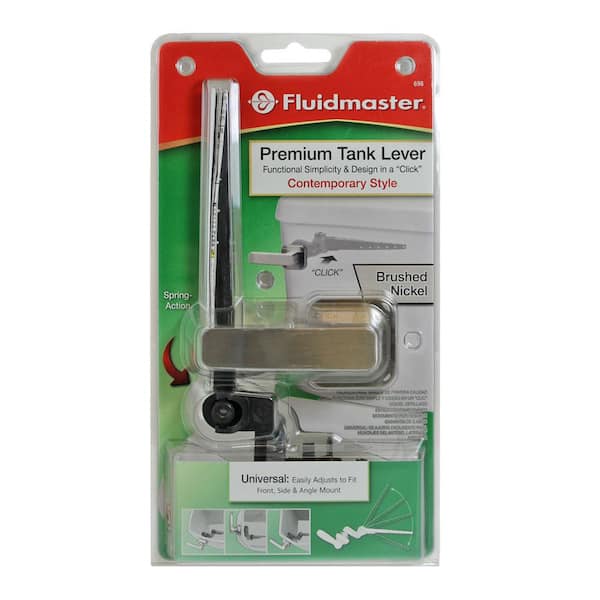 Fluidmaster Contemporary Premium Tank Lever and Arm Brushed Nickel