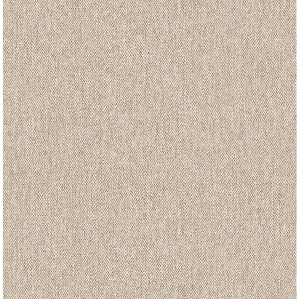 Advantage Brown Herringbone Tweed Wallpaper