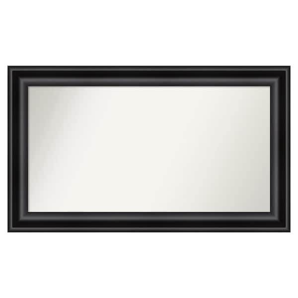 Amanti Art Grand Black 43.75 in. W x 25.75 in. H Custom Non-Beveled Recycled Polystyrene Framed Bathroom Vanity Wall Mirror