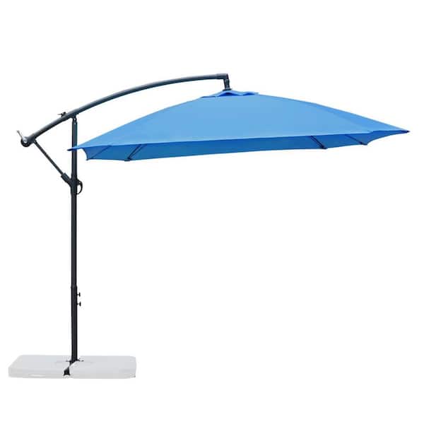 Maincraft 8.7 ft. Fiberglass Outdoor Patio Cantilever Umbrella in Lake Blue