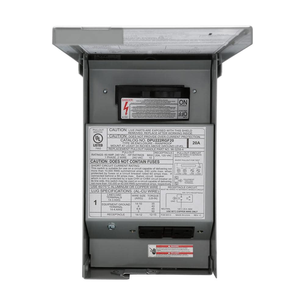 Eaton Ac/Heat Disconnect Non-Fuse 60A