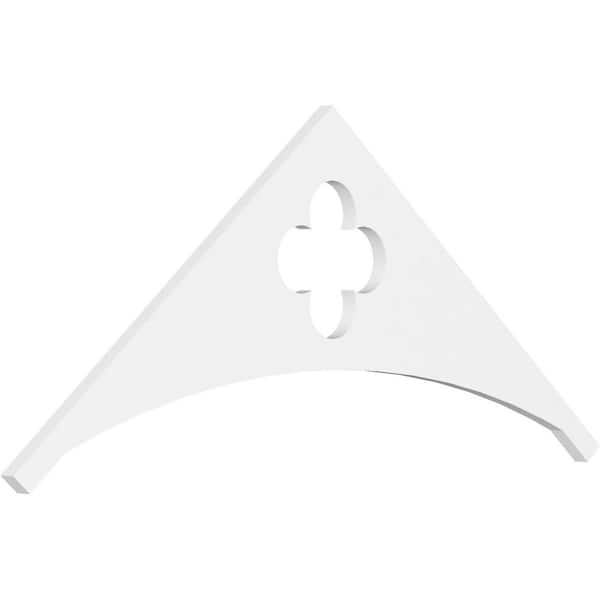 Ekena Millwork 1 in. x 48 in. x 20 in. (10/12) Pitch Turner Gable Pediment Architectural Grade PVC Moulding