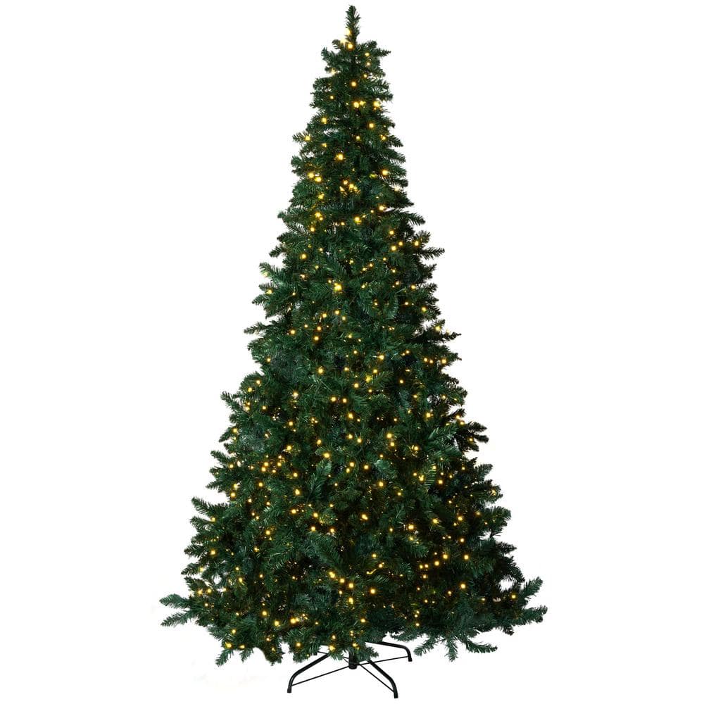 AURIO 7.5 ft. Pre-Lit LED Spruce Artificial Christmas Tree with 1200 ...