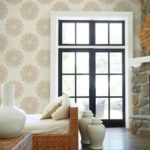 Sol Light Brown Medallion Strippable Wallpaper (Covers 56.4 sq. ft.)