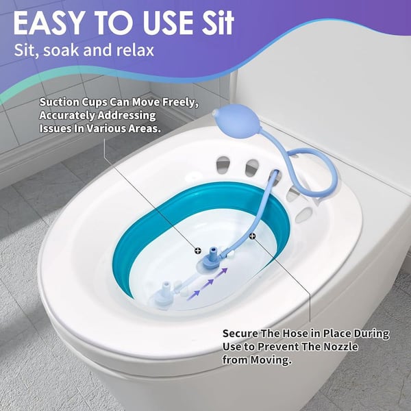 Adrinfly Sitz Bath Kit for Women 15.25 in. L x 13.5 in. W x 1.6 in