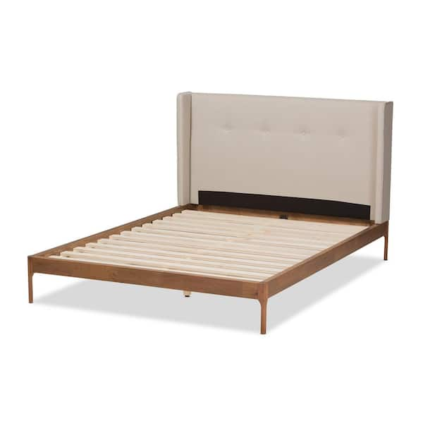 Baxton Studio Brooklyn Light Beige Full Platform Bed 28862 7541 HD