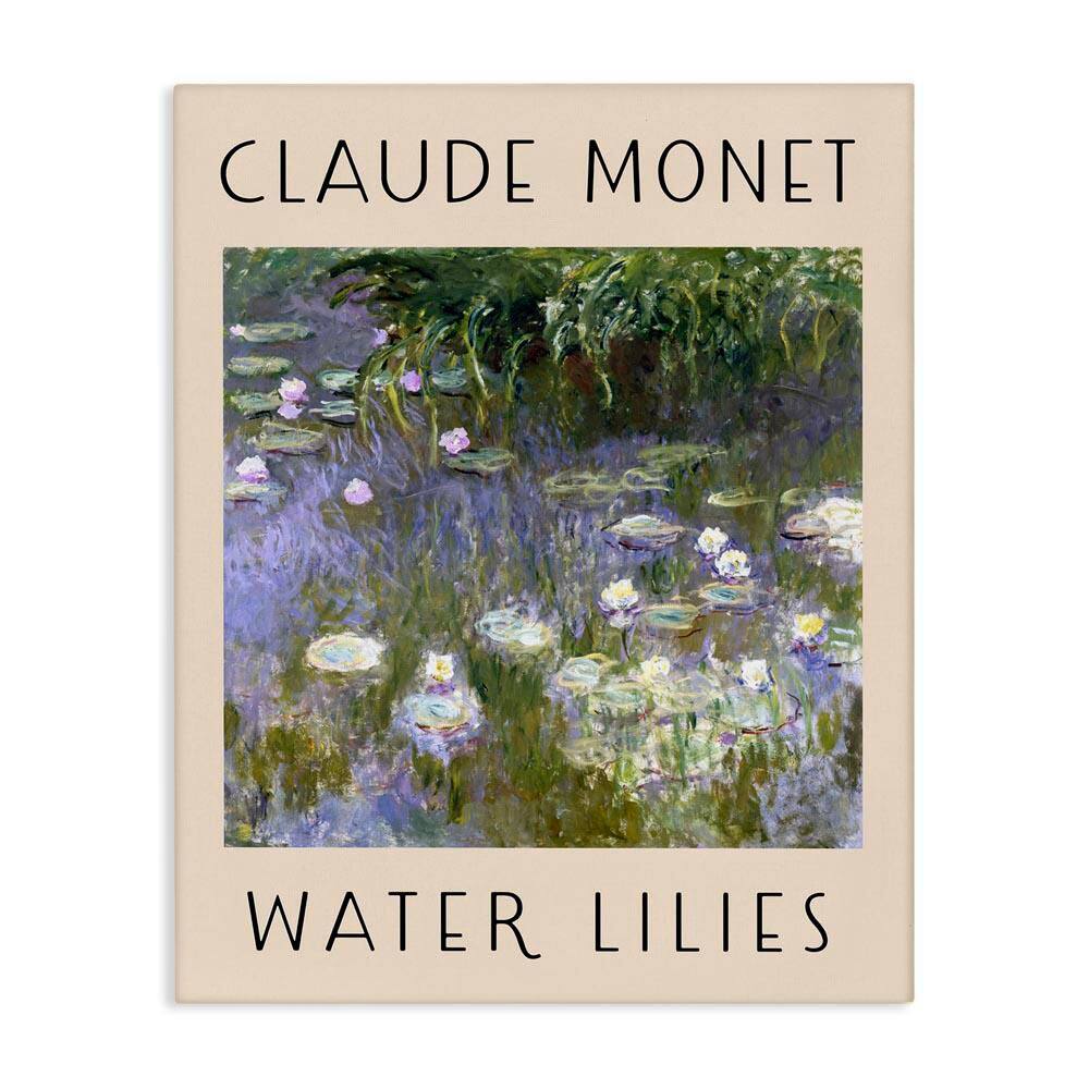 Classic Monet Water Lilies by Daphne Polselli Unframed Nature Graphic Art Print 40 in. x 30 in. price history on PriceWatchPro