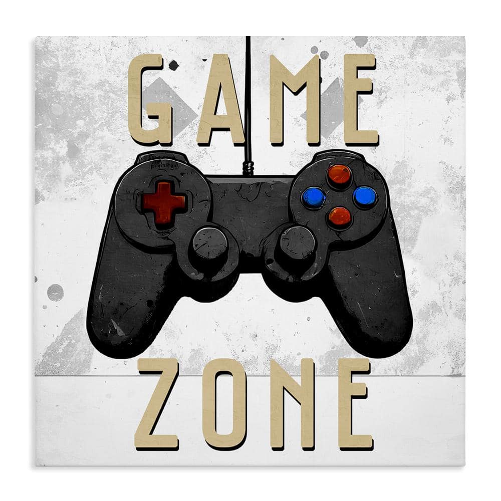 Game Zone Control Canvas Wall Art, design by Kim Allen