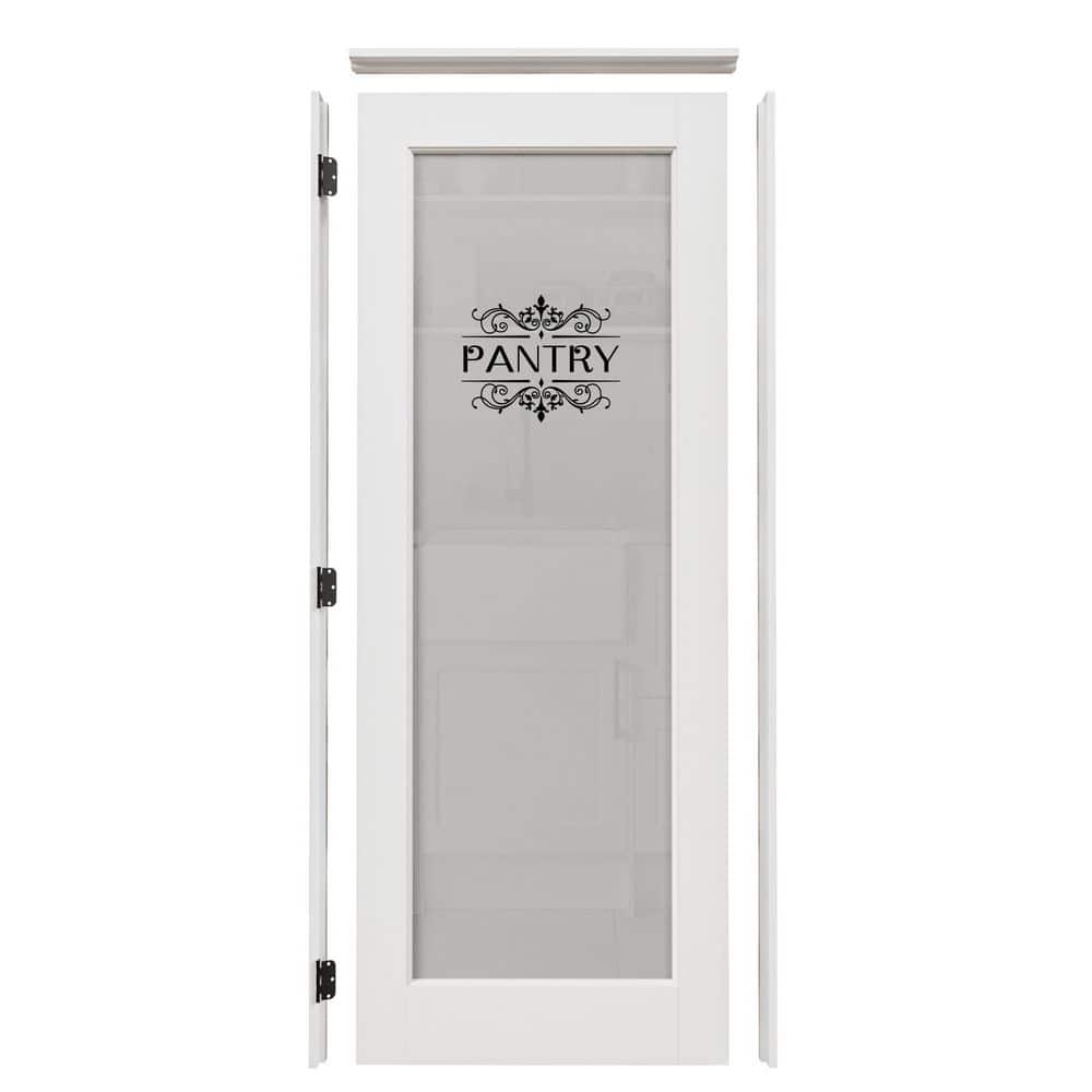28 in. x 80 in. Right Hand 1-Lite Frosted Glass White Solid Core Glass Single Prehung Interior Door+ Quick Assemble Jamb price history on PriceWatchPro