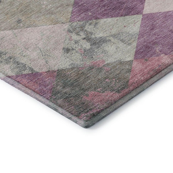 Mayfield Premium Machine Washable Abstract AMF1956 Blush 5 ft. x 7 ft. 6 in. Area Rug