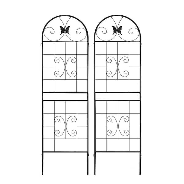 Metal 72 in. Lattice Garden Trellis 2-Pack