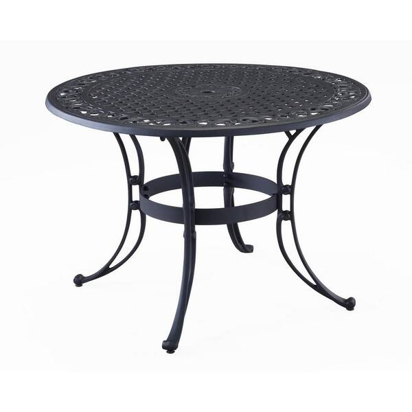 Homestyles Sanibel 48 In Black 5 Piece, 48 Round Patio Table And Chairs