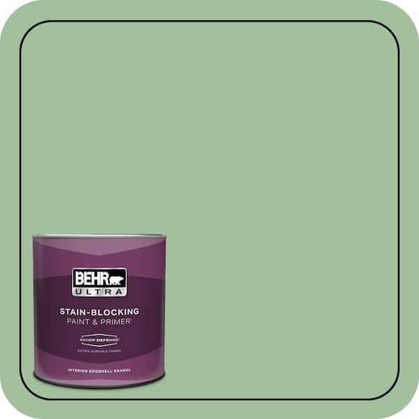 BEHR ULTRA 1 qt. #BIC-25 Spring Sprig Extra Durable Eggshell Enamel Interior Paint & Primer
