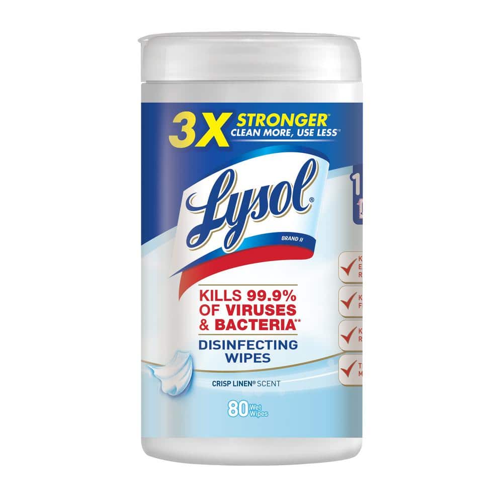 80-Count Multi-Surface Antibacterial Crisp Linen Scent Cleaning Disinfecting Wipes (3-Pack)