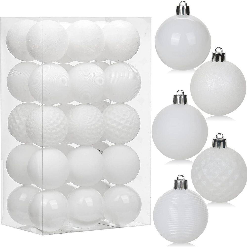 30-Pack 2 in. Shatterproof White Christmas Balls, Xmas and Halloween Tree Decorations price history on PriceWatchPro