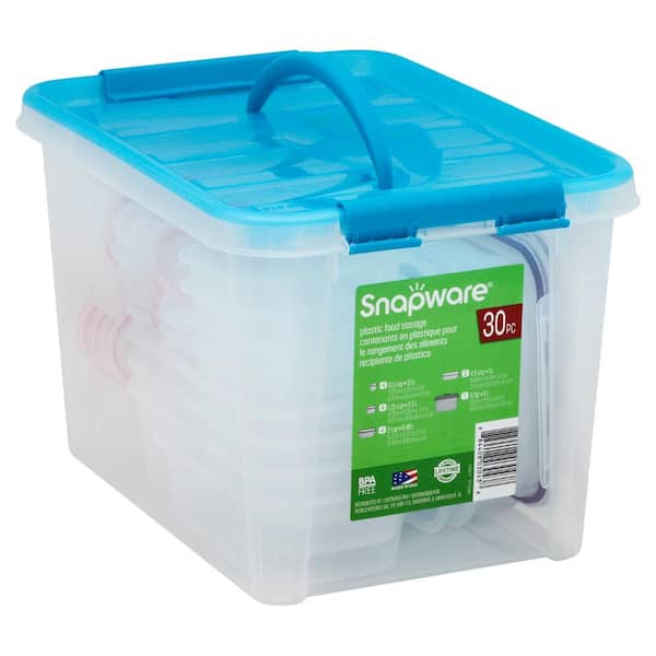 Snapware® Airtight Food Storage Container - Clear/Blue, 3 ct - Pay