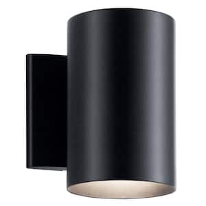 Independence 7 in. 1-Light Black Outdoor Hardwired Wall Lantern Sconce with No Bulbs Included (1-Pack)