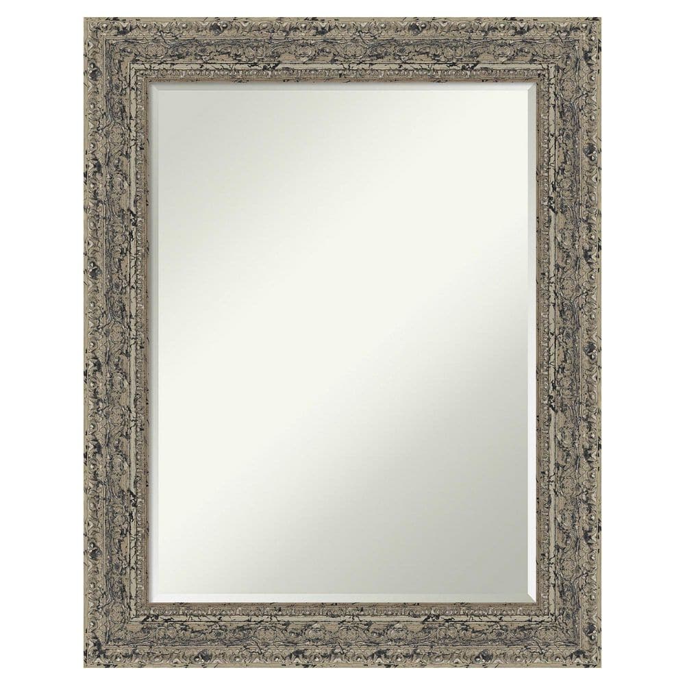 Attic Aged Silver 23.5 in. x 29.5 in. Petite Bevel Traditional Rectangle Wood Framed Bathroom Wall Mirror price history on PriceWatchPro