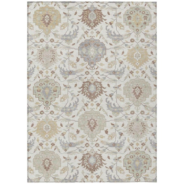 Chantille Machine Washable Indoor/Outdoor Abstract ACN1026 Ivory 10 ft. x 14 ft. Area Rug