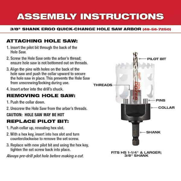 Milwaukee Hole Dozer Bi Metal Hole Saw Kit 7 Piece 49 22 4038