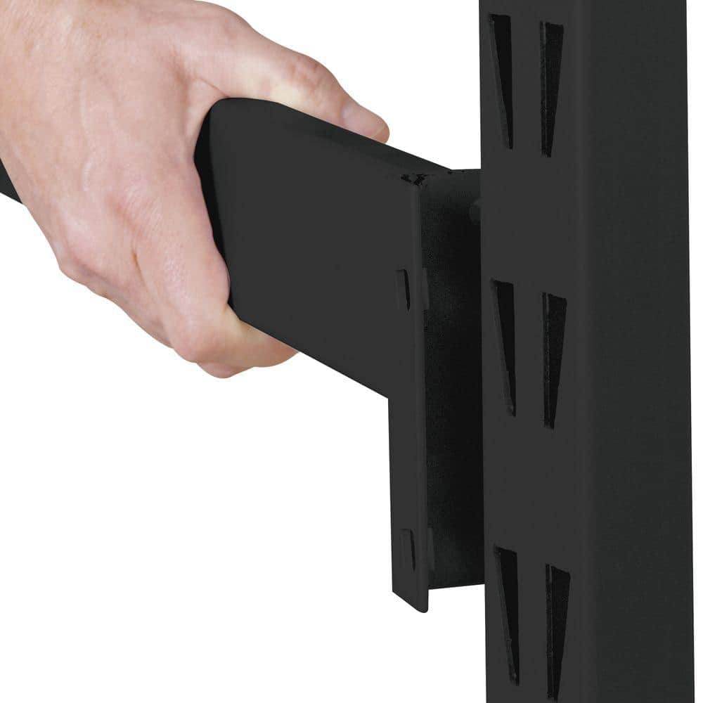 Muscle Rack 77" Black Steel Adjustable 3-Shelf Garage Shelving Unit