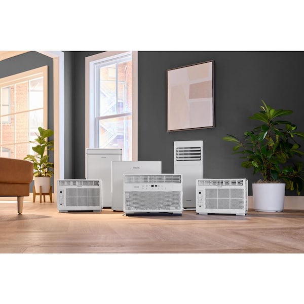 10,000 BTU 115-Volt Window Air Conditioner Cools 450 sq. ft. with Dehumidifier in White, Powered by Hubspace