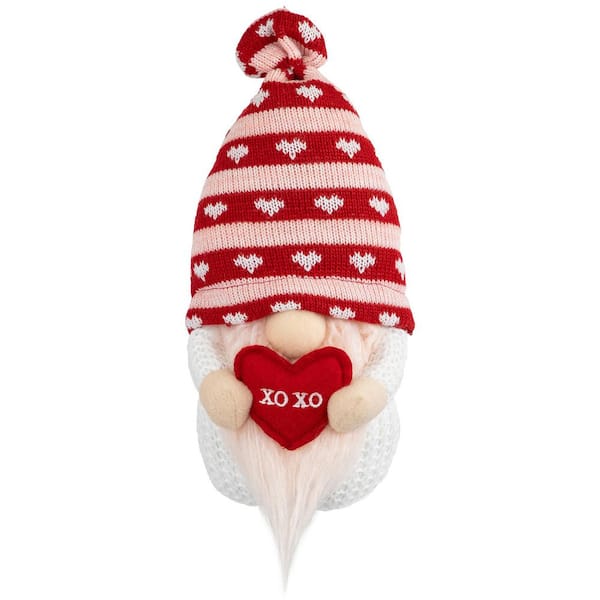 Northlight Resin Red Plush "XOXO" Valentine's Day Gnome - 10" x 4.5"