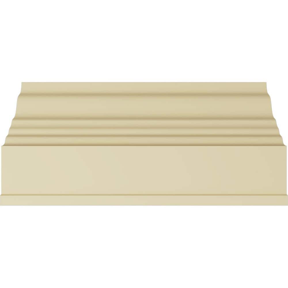 Primed Geometric Polyurethane Crown Moulding Sample, 12" Length