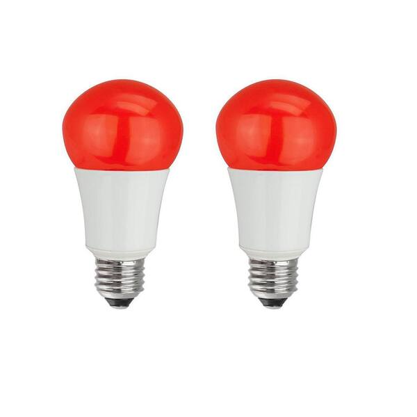 TCP 40W Equivalent A15 Household LED Light Bulbs, Red (2-Pack)