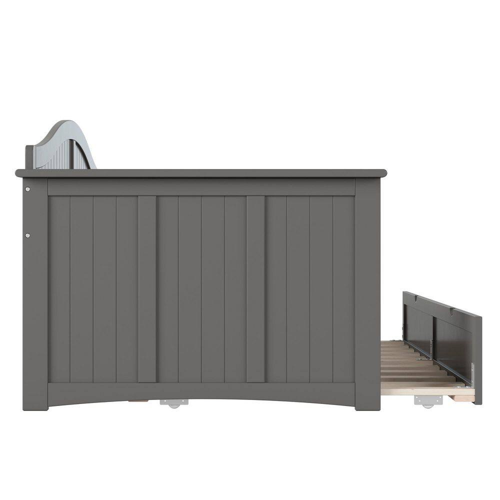 Nantucket Walnut Twin Solid Wood Daybed with Twin Trundle - thumbnail 2