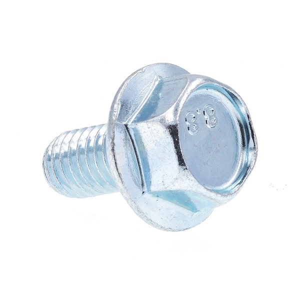 Prime-Line M6-1.0 x 12 mm, Zinc Plated Steel Flange Bolts, Class 8.8 Metric (25-Pack)