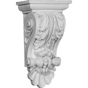 8 in. x 5 in. x 14-7/8 in. Polyurethane Acanthus Shell Corbel
