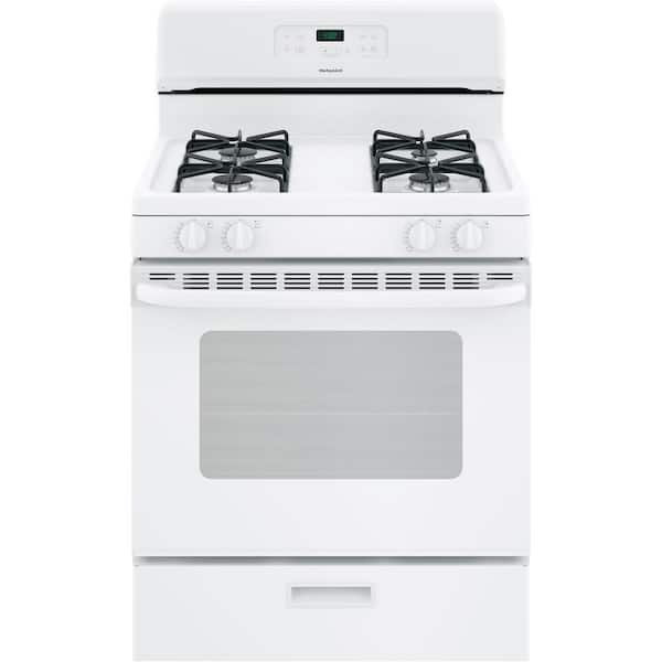 30 in. 4.8 cu. ft. Gas Range in White
