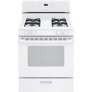 30 in. 4.8 cu. ft. Gas Range in White