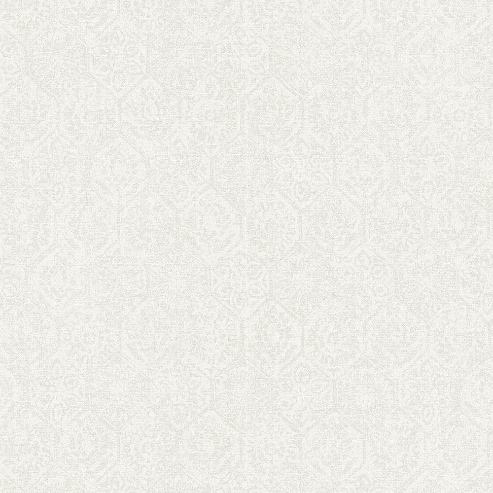 Edsel Cream Geometric Non-Pasted Vinyl Wallpaper