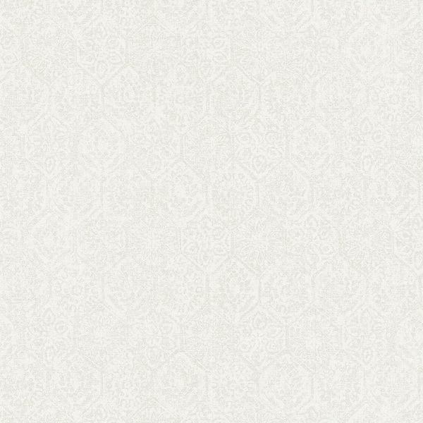Advantage Edsel Cream Geometric Non-Pasted Vinyl Wallpaper