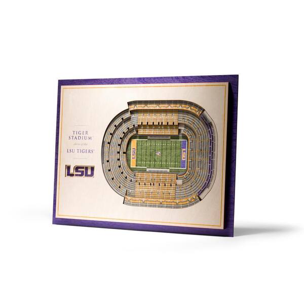 NCAA LSU Tigers 5-Layer Stadiumviews 3D Wooden Wall Art