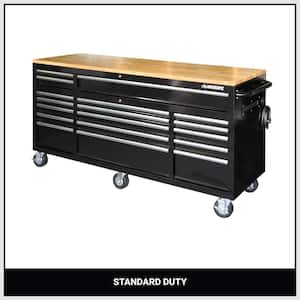 Tool Storage 72 in. W Standard Duty Gloss Black Mobile Workbench Tool Chest