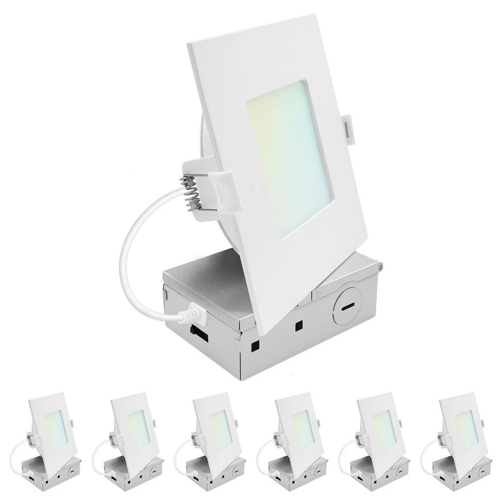 5 In. Integrated LED Square Recessed Light, Mini Panel Light, 5CCT, 1200LM, 13W, 100°, Dimmable, ETL Listed 6 Pack price history on PriceWatchPro