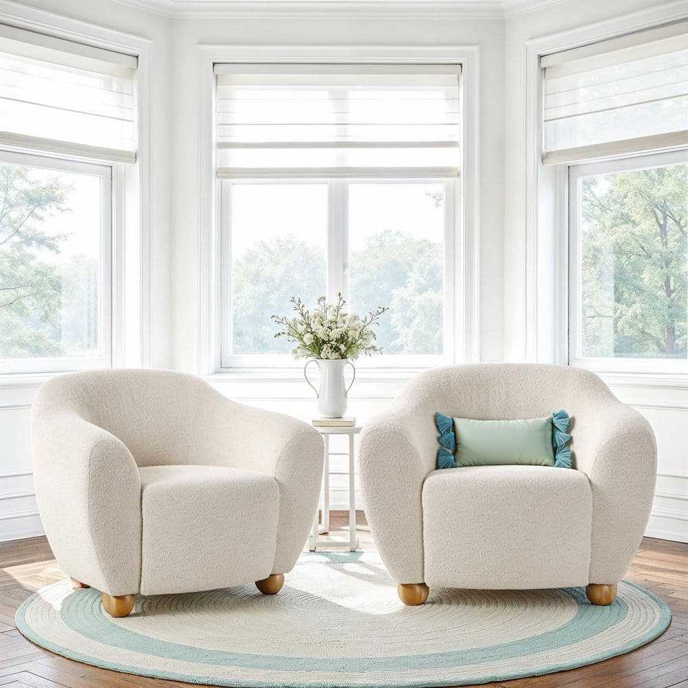 【ジア】ANDRESD アイボリー　 Sサイズ Walker Edison Furniture Company Linley Ivory Contemporary